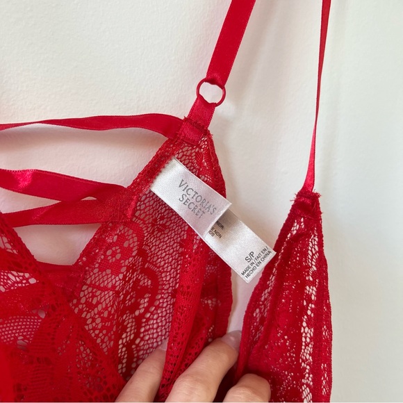 Victoria’s Secret Red Lingerie Slip Dress medium lace sexy vintage y2k - Picture 5 of 7